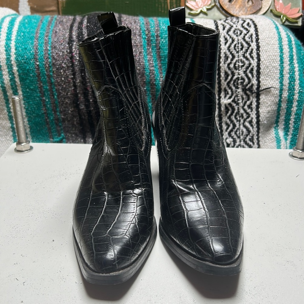 Croc Print Booties